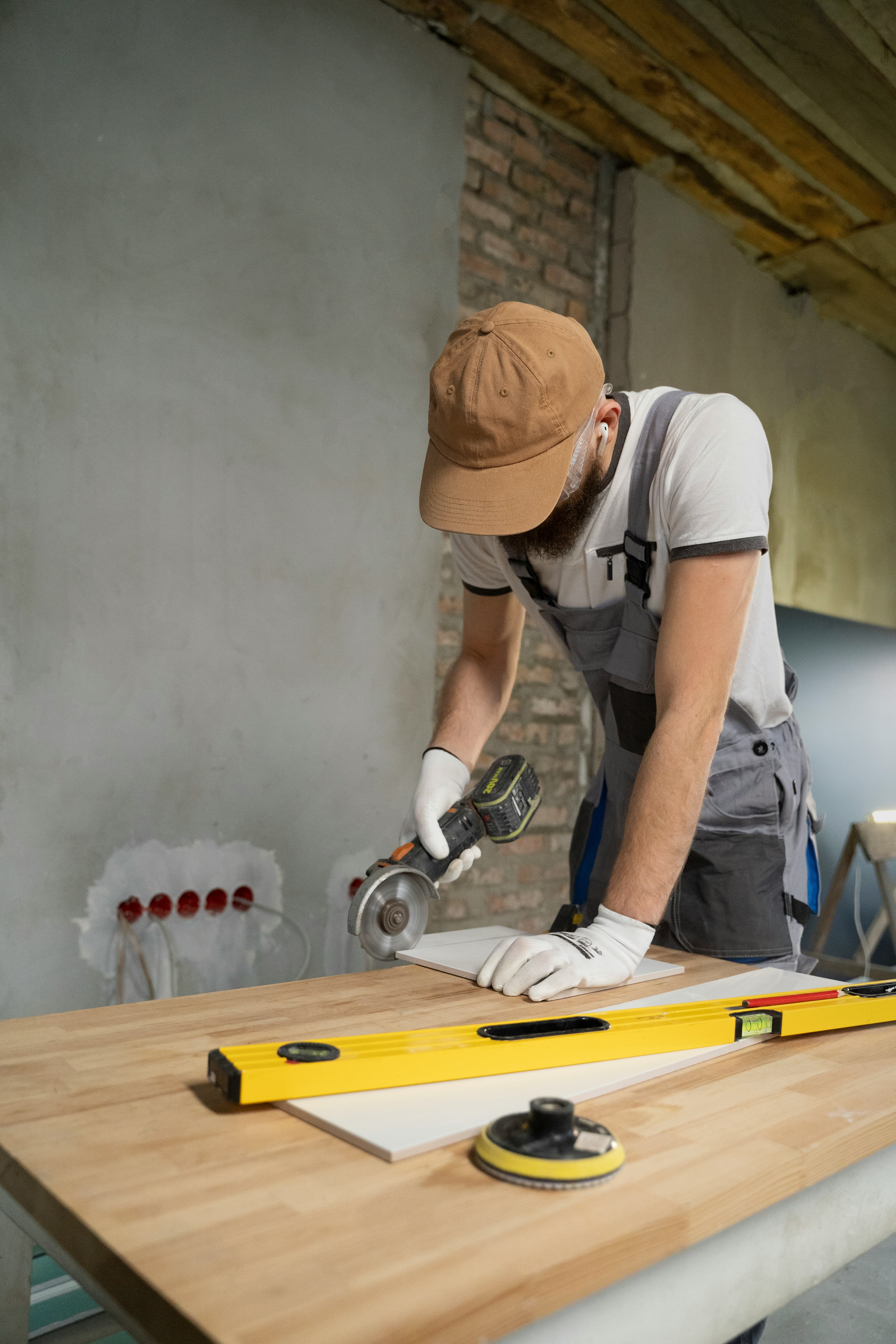 Home services professionals working on a house